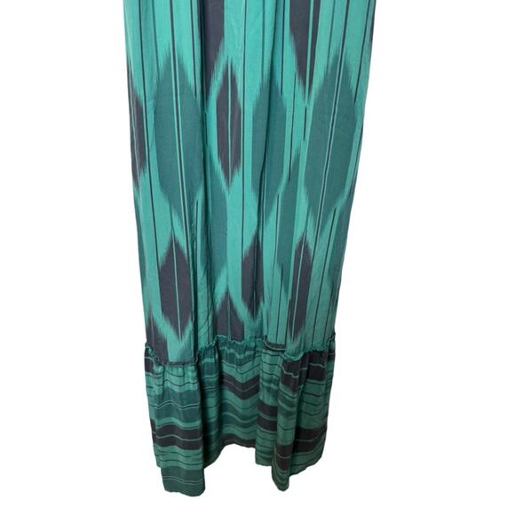 Twelfth Street by Cynthia Vincent Dress Women's Small Silk Maxi Teal Blue Green - Picture 3 of 7